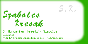 szabolcs kresak business card